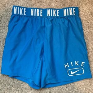 Girls Blue Nike Dri Fit Shorts